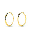 Sky Enamel L Gold Hoop Earrings