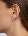 Pendientes Aro Navy Plata