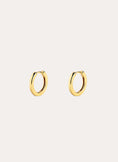 Hoop Earrings 10mm Silver 18kt Gold Plated