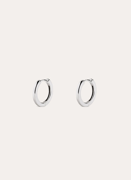 10mm Silver Hoop Earrings