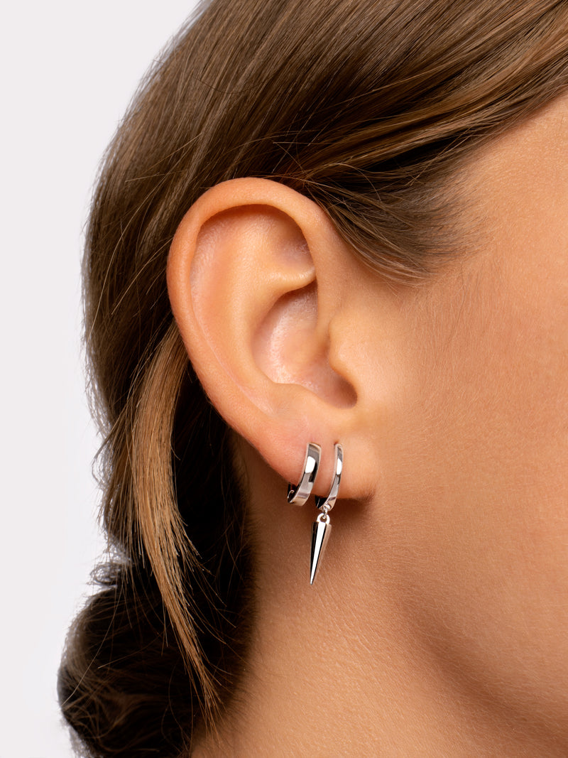 10mm Silver Hoop Earrings