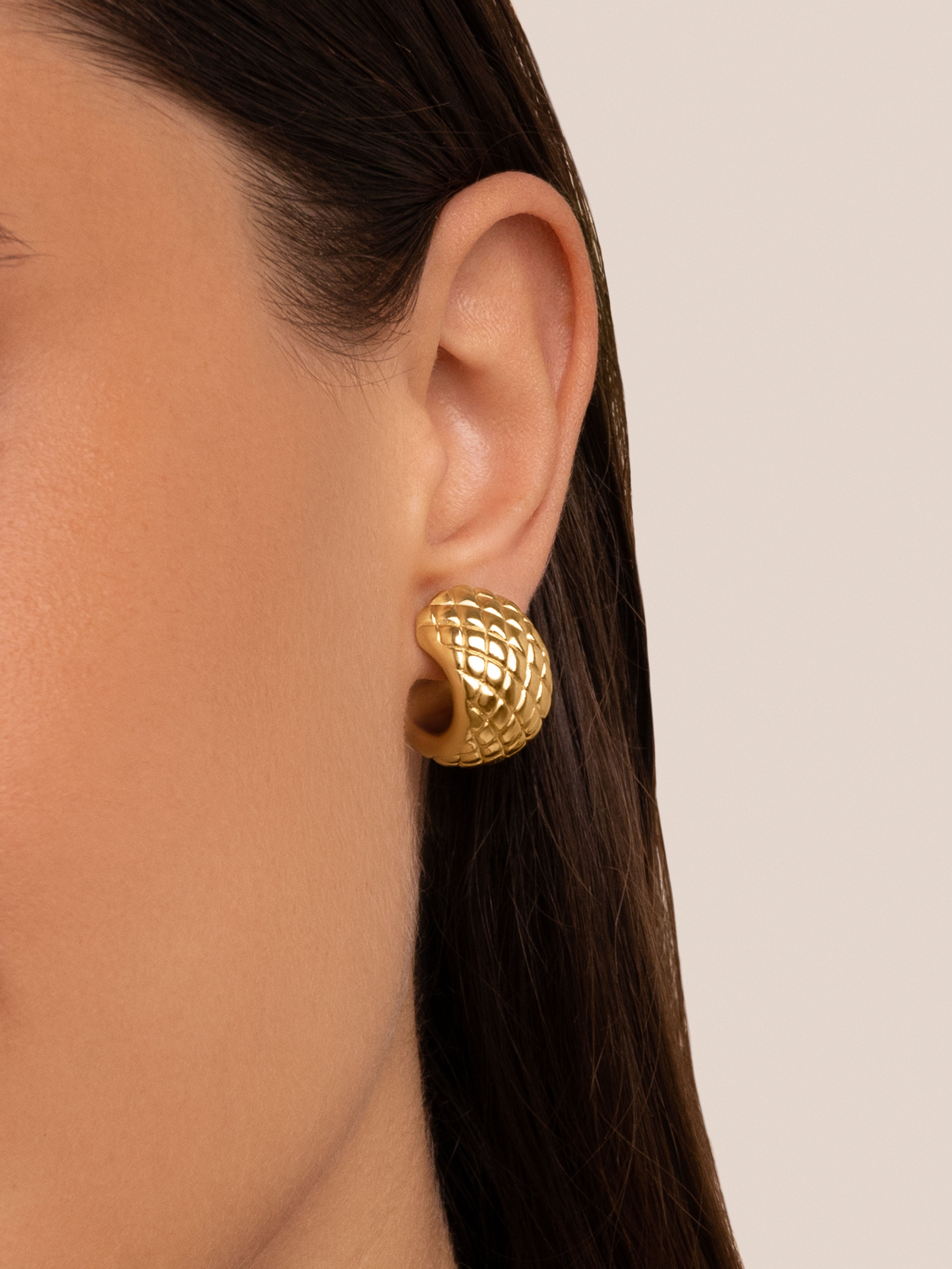 Cayman Gold Hoop Earrings 