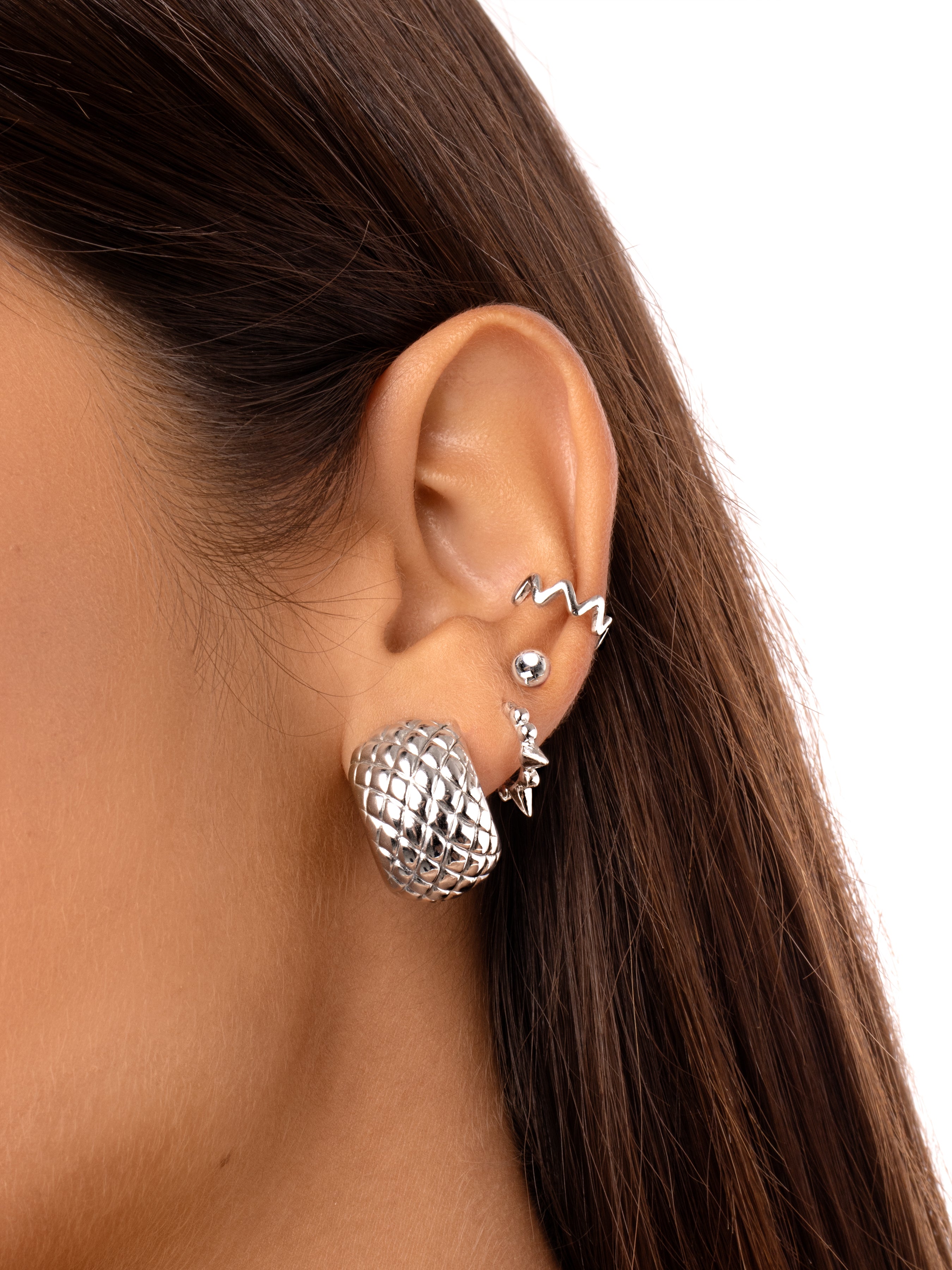Pendientes Aro Cayman Plata Puesta