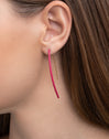 Pendientes Arch Raspberry Enamel Oro