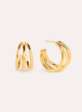 Triple Gold Hoop Earrings