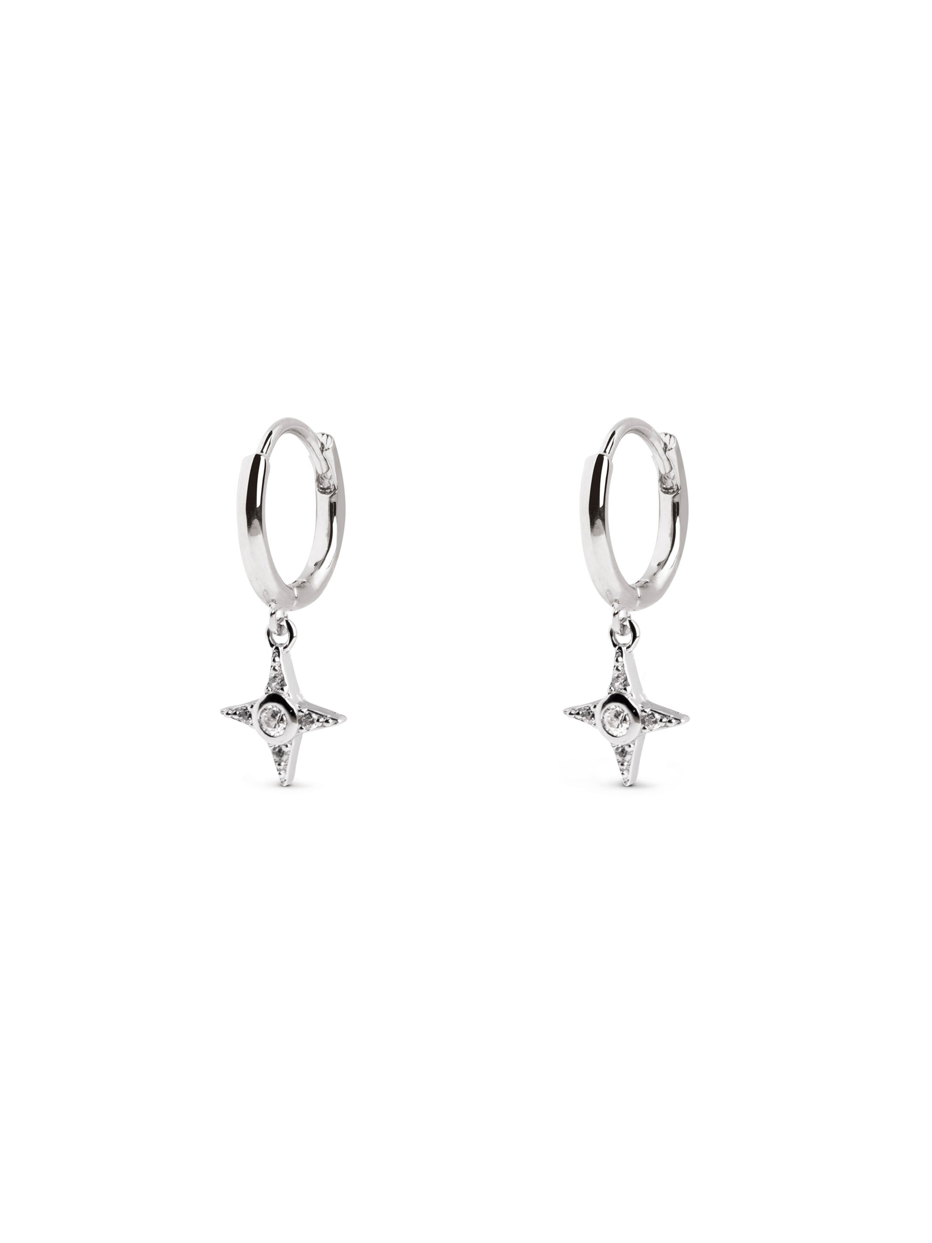 Pendientes Aro Shine Flare Plata
