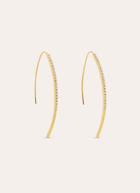 Arch Sparks Gold Earrings
