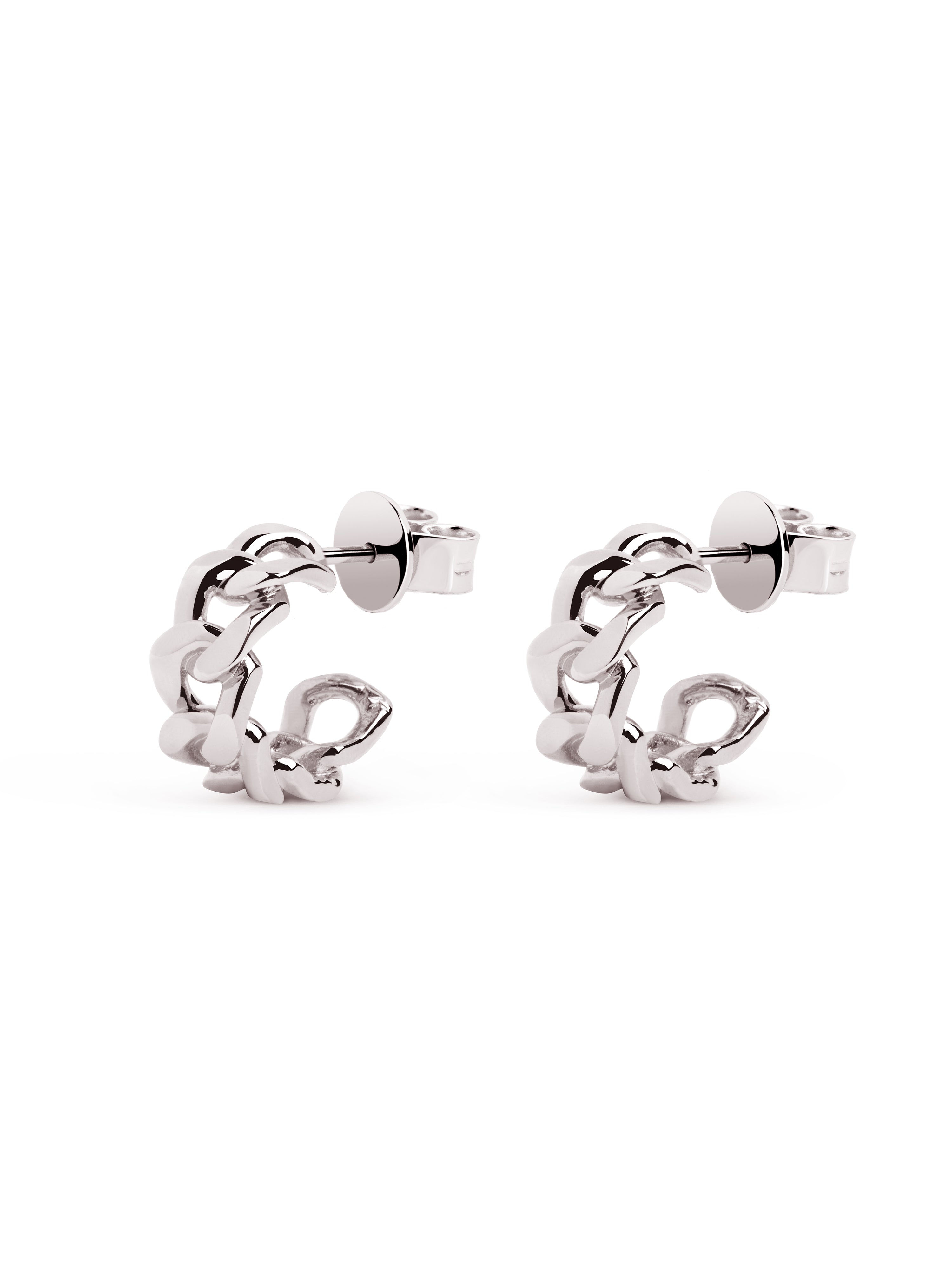 Chunky Link Hoop Earrings