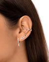 Pendientes Circle&Triangle Plata Puesta