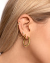 Double Twist Gold Earrings