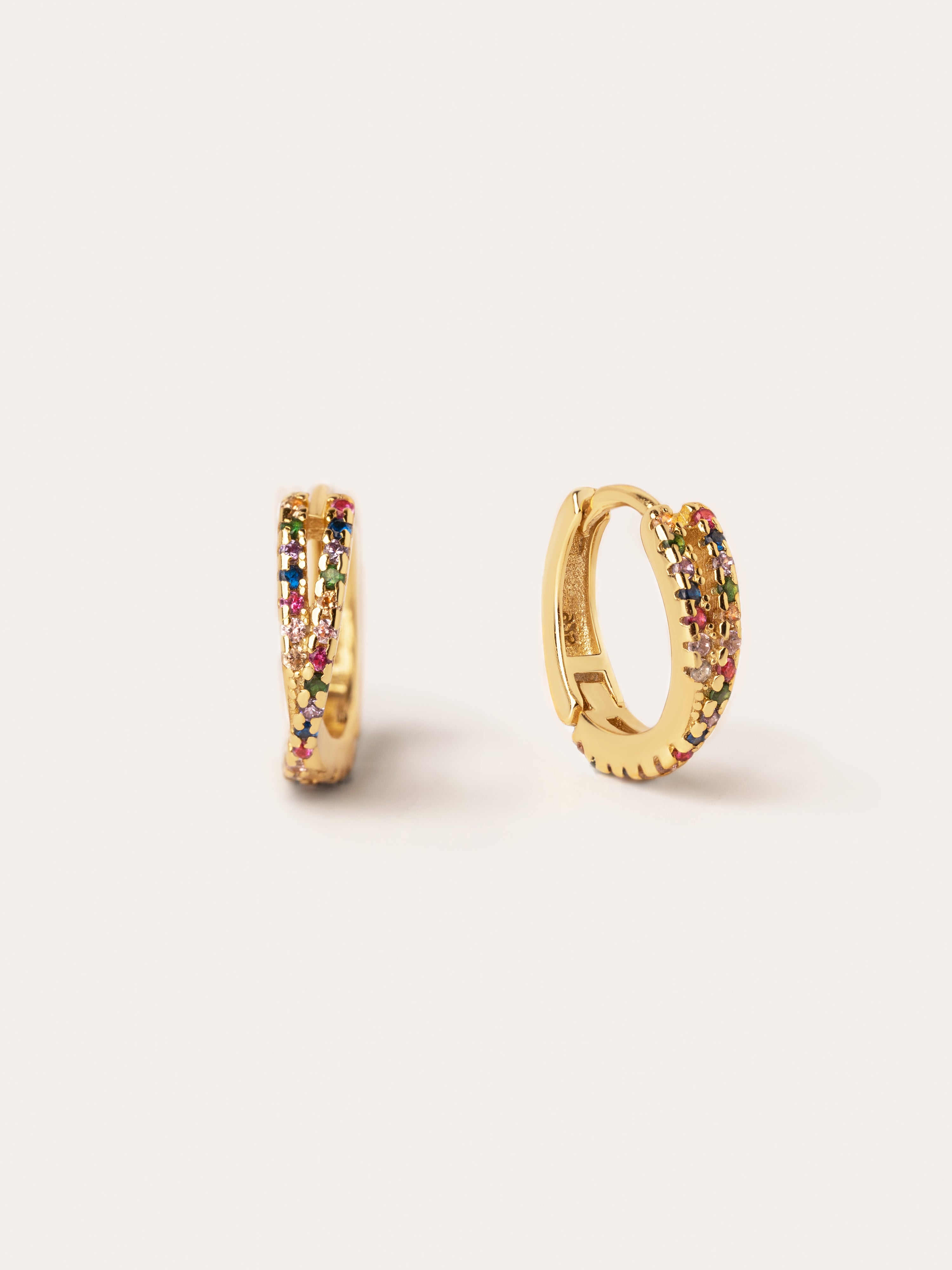 Cross Colors Gold Hoop Earrings