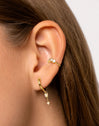 Pendientes Dangle Arrow Oro Puesta