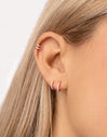 Pendientes Diamonds Aro Oro Rosa Puesta