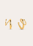Spiral Drop Gold Earrings
