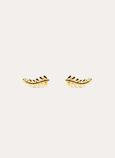 Mini Green Gold Earrings