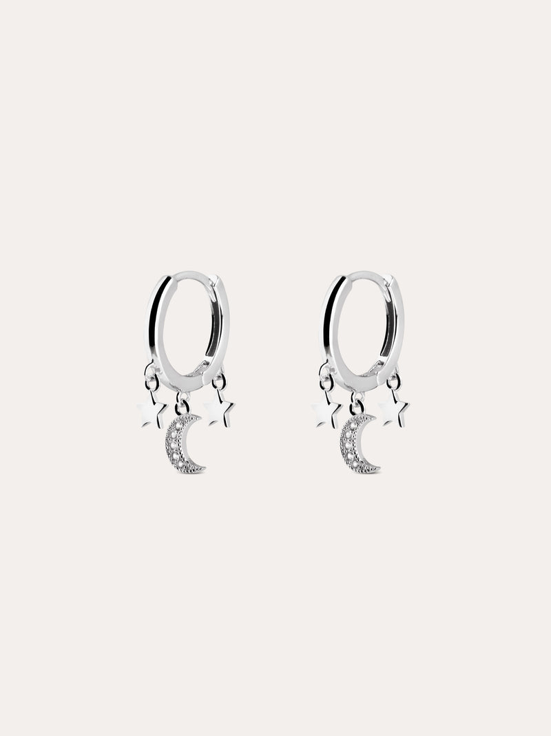 Pendientes Midnight Sky Plata