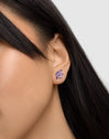 Miss Marquise Lavender Silver Earrings
