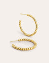 Pebbles L Gold Plated Hoop Earrings
