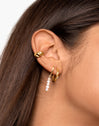 Pendientes Aro Pearl Line Oro Puesta