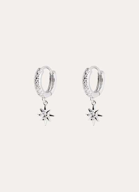 Polar Star Sparks Silver Earrings