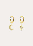 Polar Moon Spark Gold Earrings