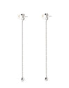 Pearl & Dangle Dot Silver Earrings 