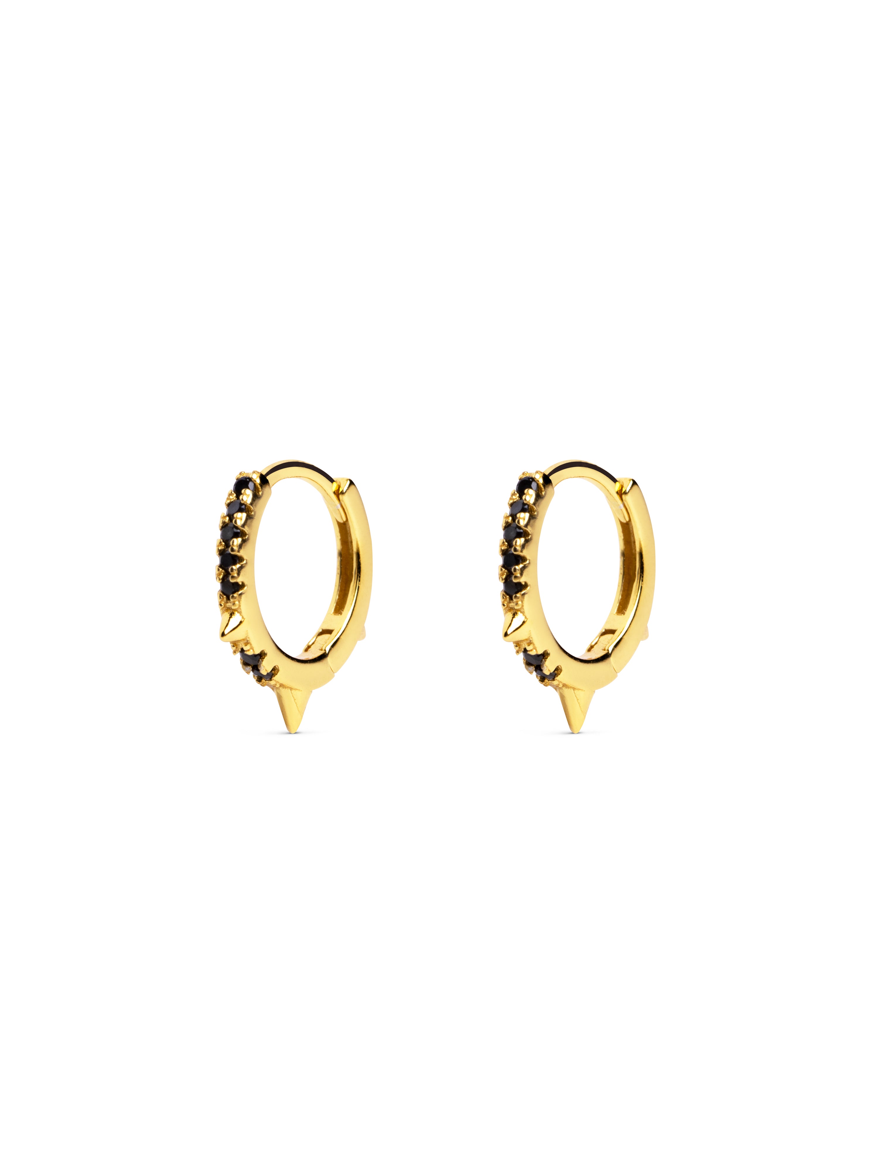 Pendientes Rolling Sparks Black Oro