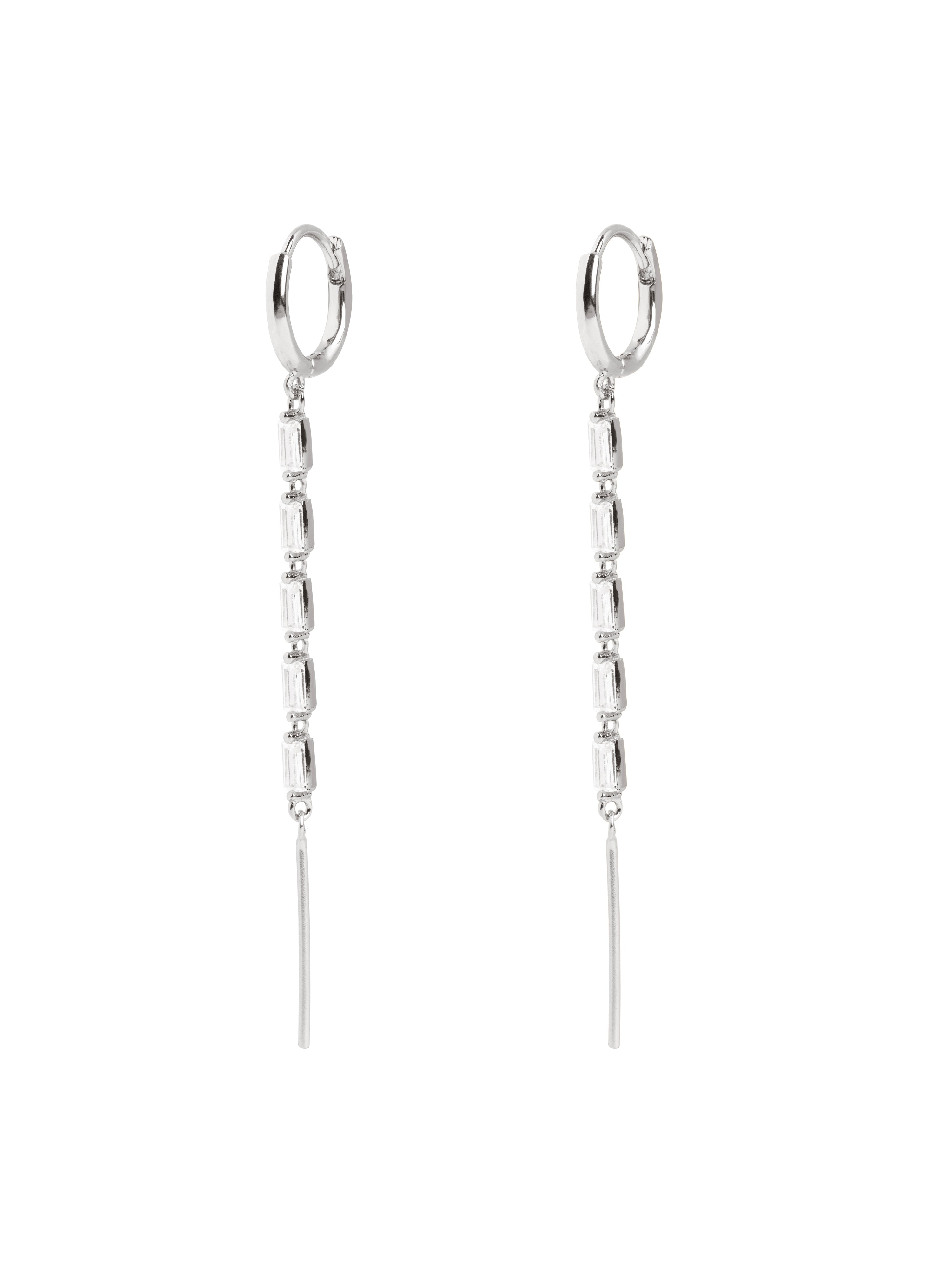 Pendientes Sia Stick Plata