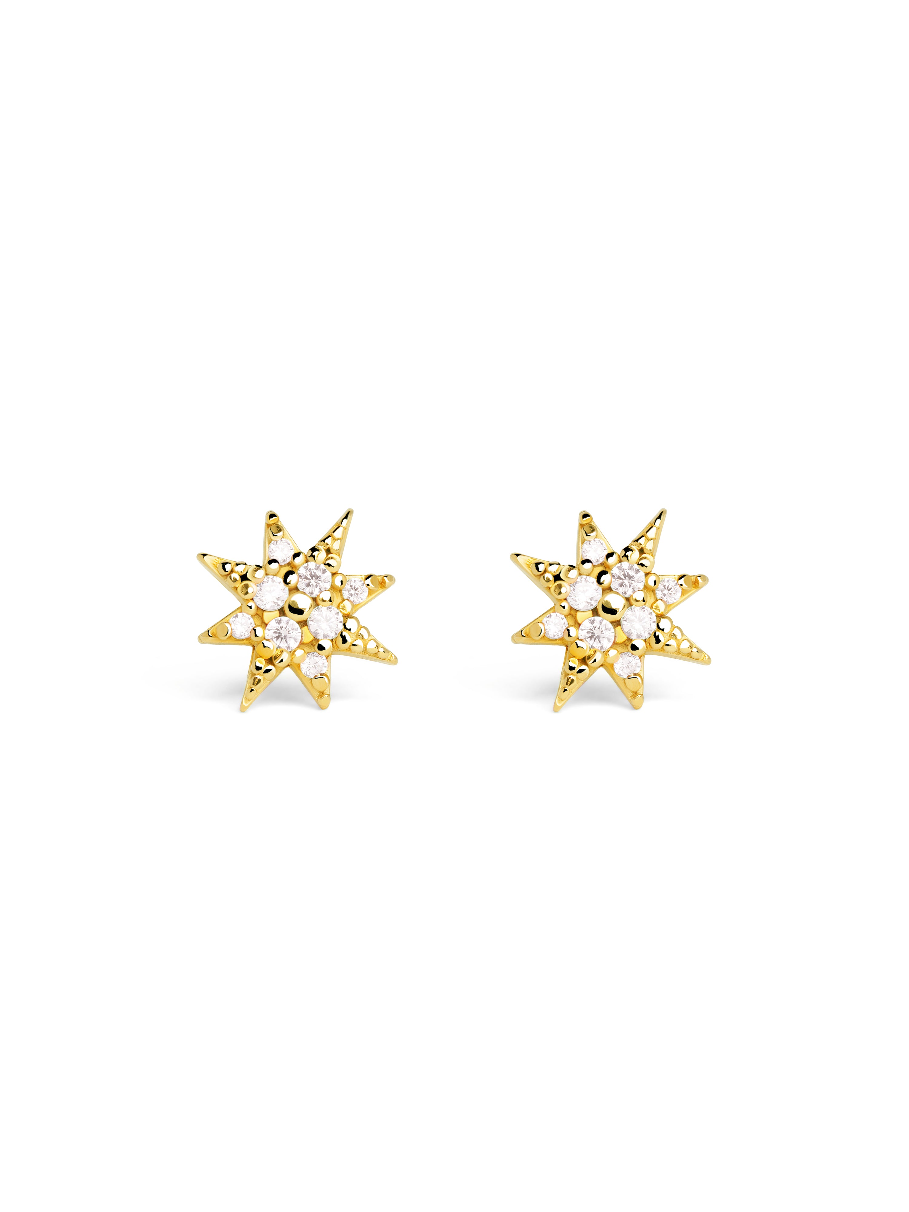 Pendientes Stud Polar Star Oro
