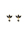 Trio Marquise Black Gold Earrings