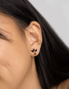Trio Marquise Black Gold Earrings