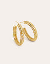 Pebbles Gold Plated Triple Hoop Earrings