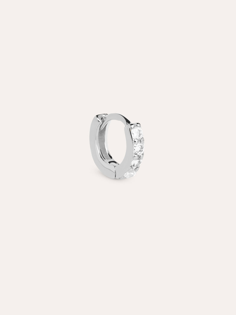 Cleo S Silver Hoop Single Earring