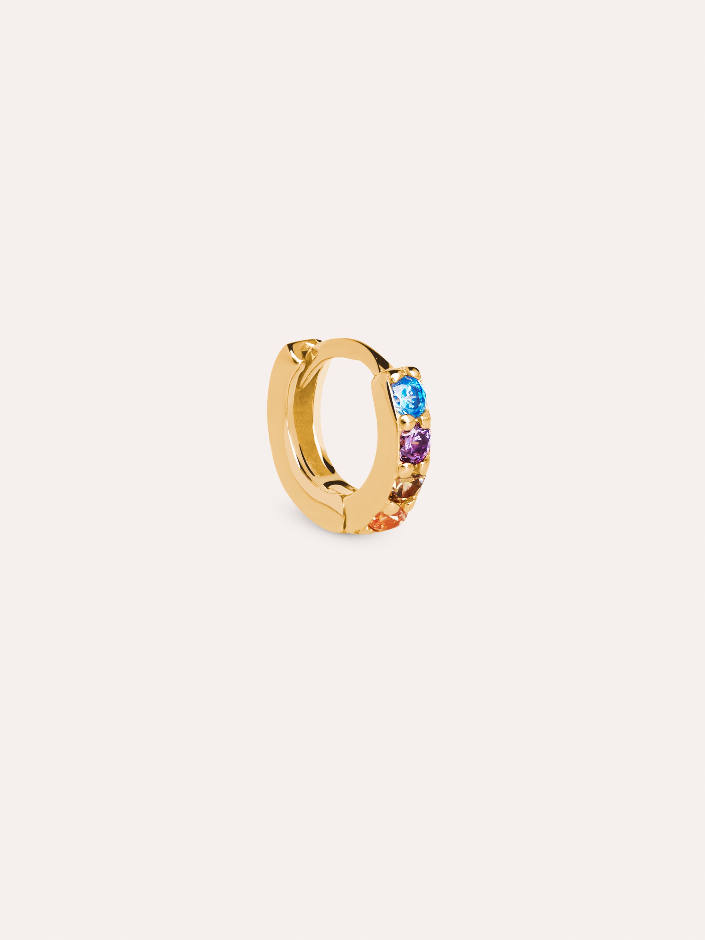 Cleo S Colors Gold Hoop Single Earring