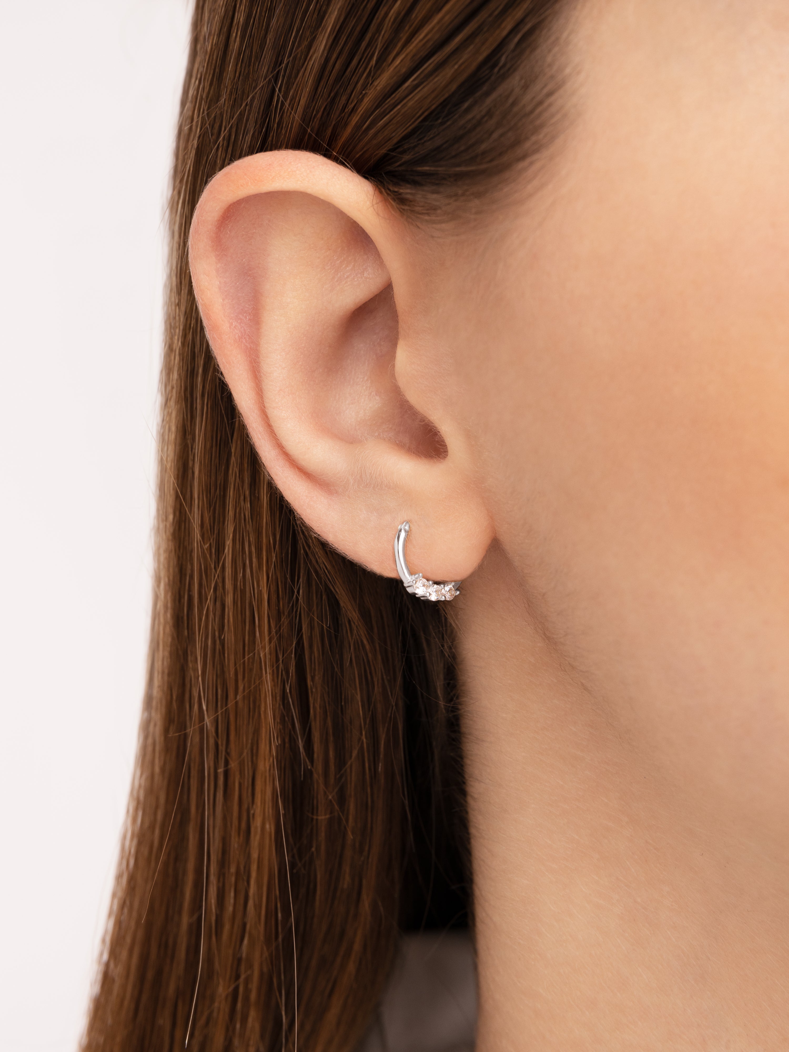 Clicker Trini Silver Single Earring 
