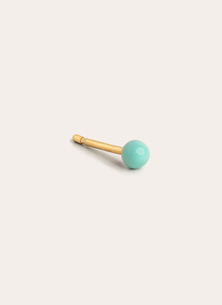Sky Dot Enamel Gold Single Earring