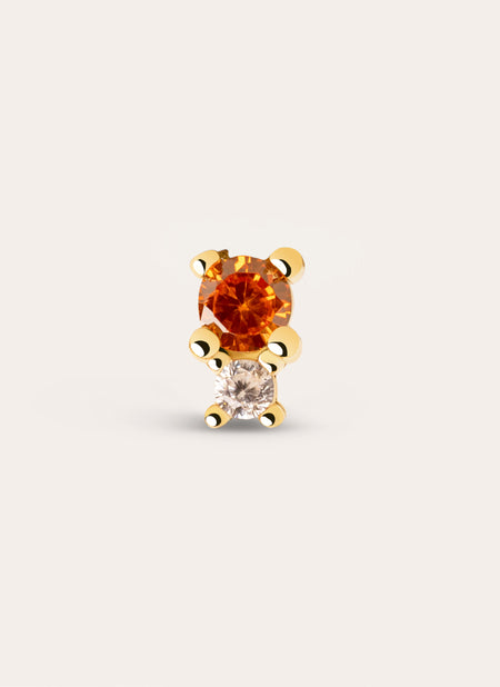 Ellie Orange Gold Single Earring