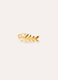 Fishbone Spark Gold Single Earring