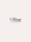 Fishbone Spark Silver Single Earring