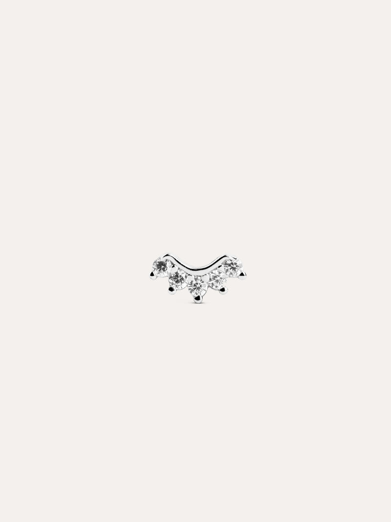 Mini 5 Sparks Silver Single Earring