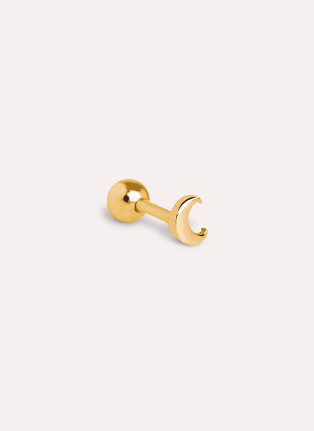 Mini Moon Gold Single Earring