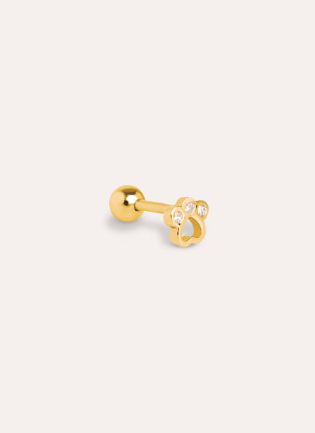 Mini Paw Gold Single Earring
