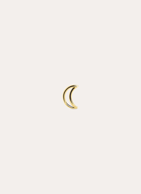 Moon Shape Gold Single Earring
