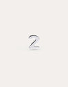 Number Silver Single Earring