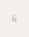 Number Silver Single Earring