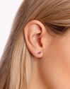 Dino Spinosaurus Raspberry Silver Single Earring