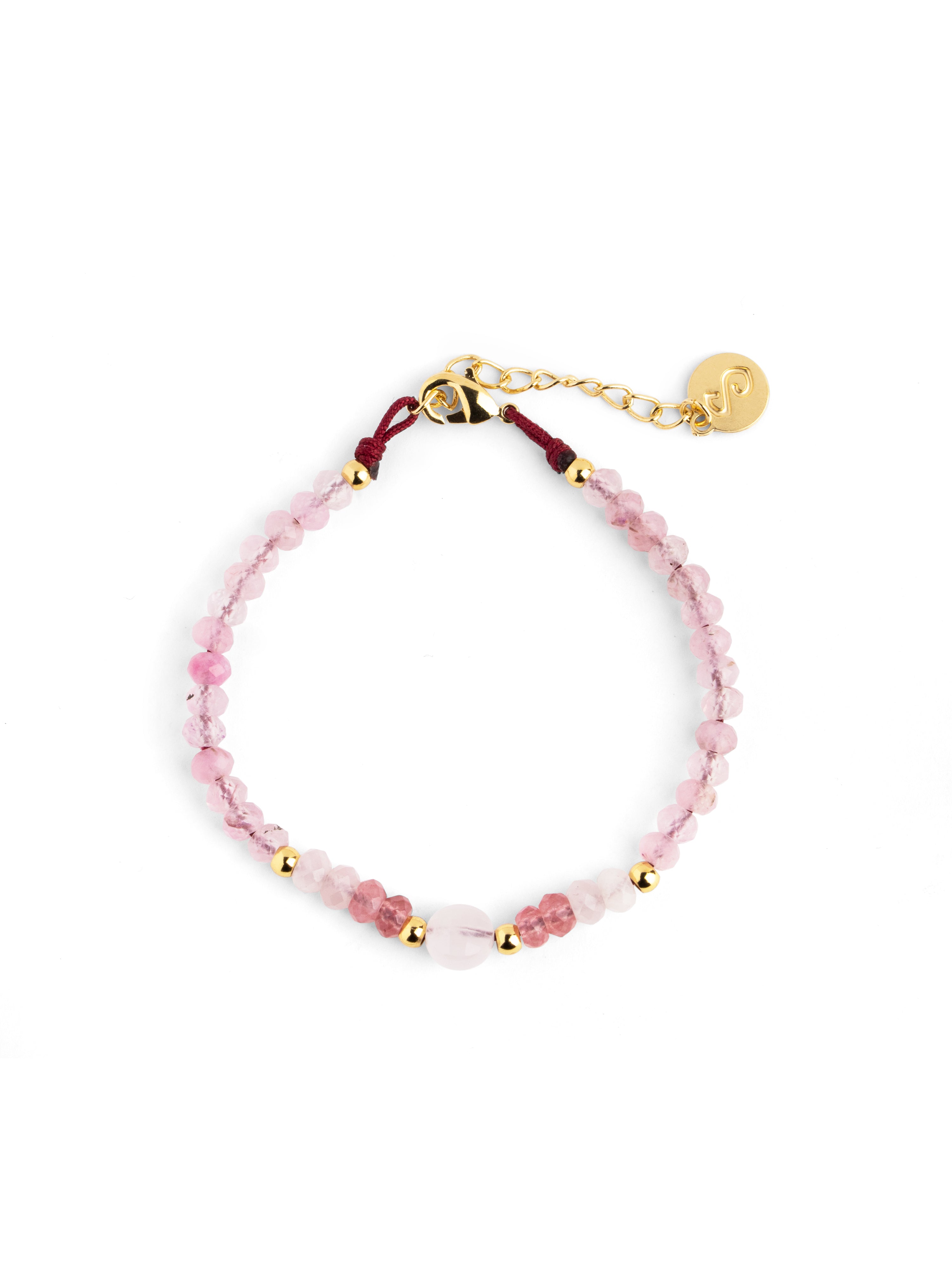 Amulet Rose Quartz Gold Bracelet