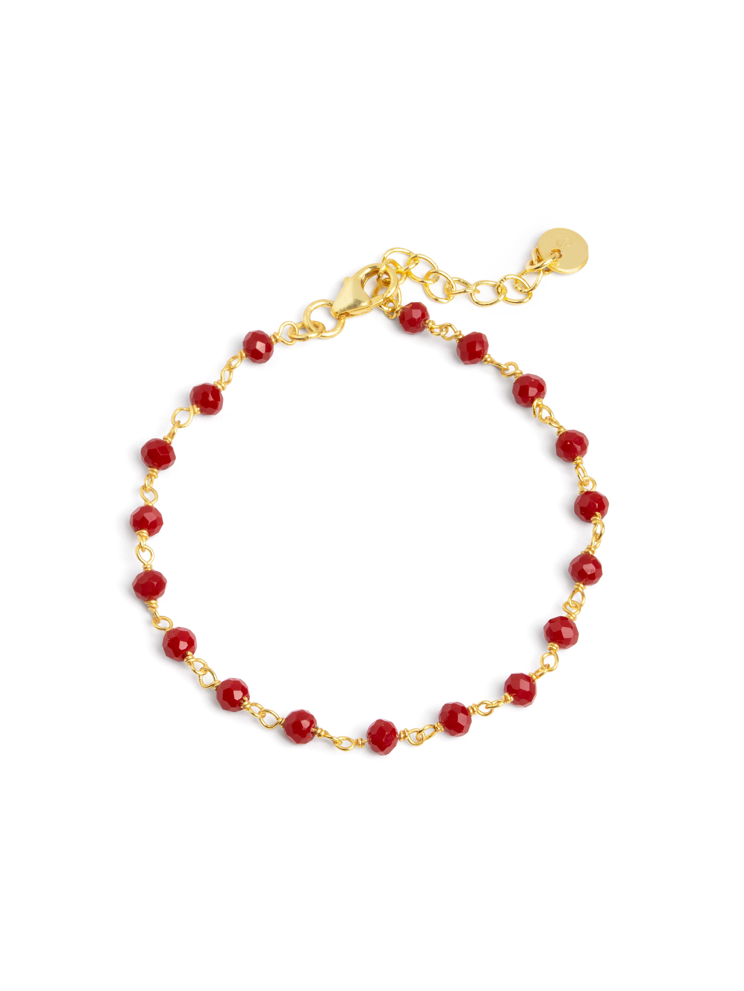 Pulsera Crystals Cherry Oro