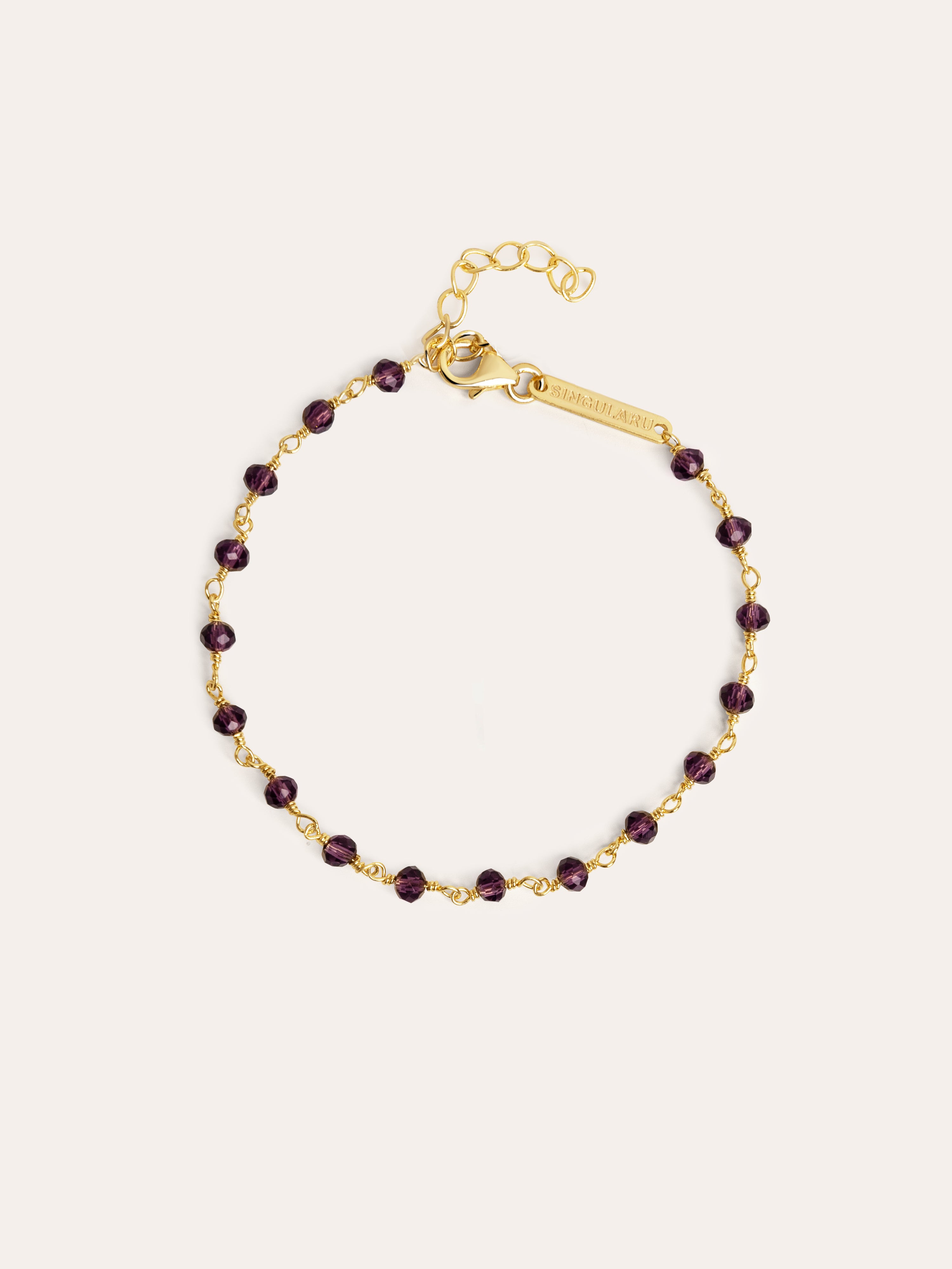 Crystals Lavender Gold Bracelet