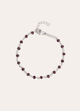 Crystals Lavender Silver Bracelet